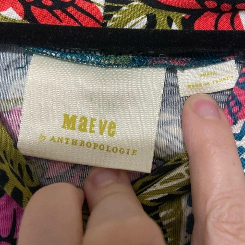 Maeve Anthropologie women's S Cyprus Swing knee length dress jersey knit EUC - Picture 4 of 7